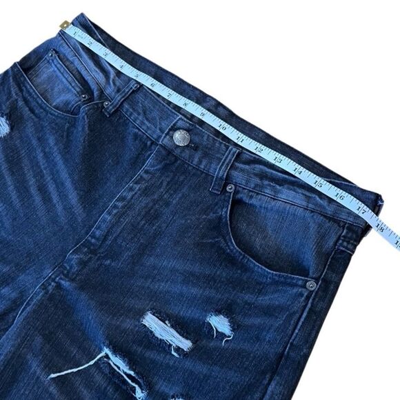 CSG cut off style denim jean shorts distressed size 34 - Picture 12 of 14